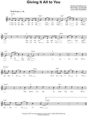 Giving It All To You