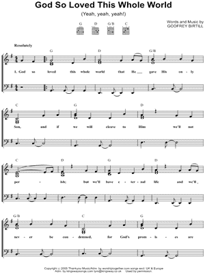 God So Loved This Whole World