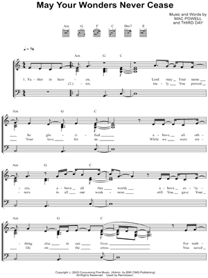 May Your Wonders Never Cease