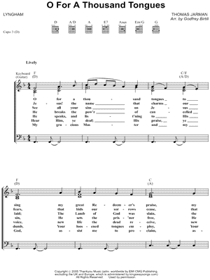 O for a Thousand Tongues