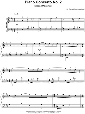 Piano Concerto No. 2, Second Movement (excerpt)