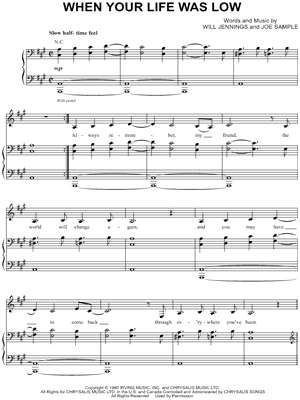 When Your Life Was Low