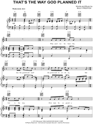 That's the Way God Planned It