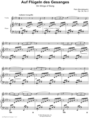 On Wings of Song - Piano Accompaniment