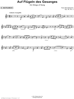 On Wings of Song - Eb Instrument