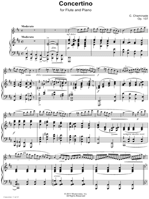 Concertino for Flute, Op.107 - Piano Accompaniment