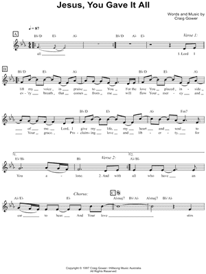 Jesus, You Gave It All