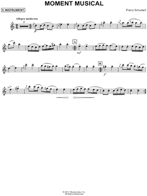 Moment Musical No. 3 - C Instrument