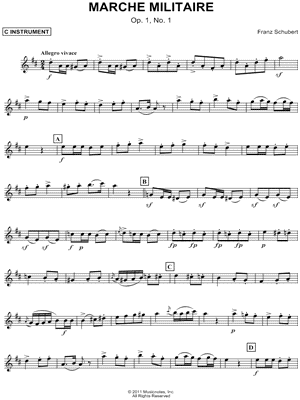 Marche Militaire - C Instrument