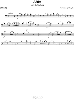 Aria, from Schöpfung - Cello