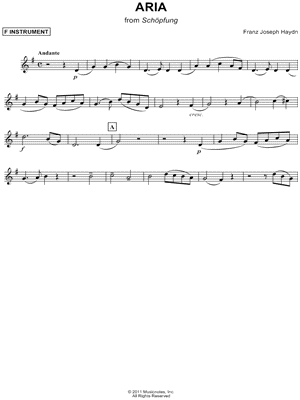 Aria, from Schöpfung - F Instrument