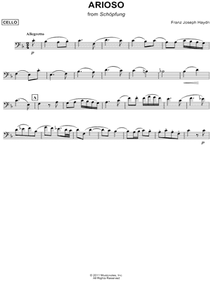 Arioso, from Schöpfung - Cello