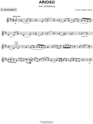 Arioso, from Schöpfung - Eb Instrument