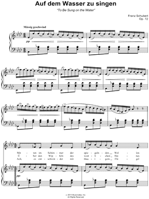 Auf dem Wasser zu singen