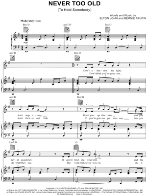 Never Too Old (To Hold Somebody)