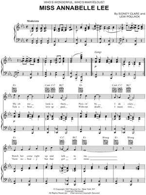 (Who's Wonderful, Who's Marvelous?) Miss Annabelle Lee