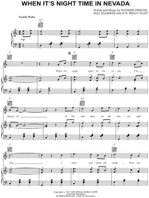 When It's Night Time In Nevada