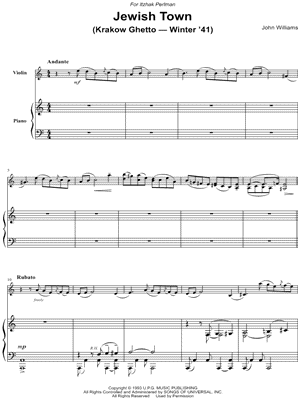 Jewish Town - Piano Accompaniment (Violin)