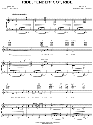 Ride, Tenderfoot, Ride