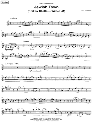 Jewish Town - Violin