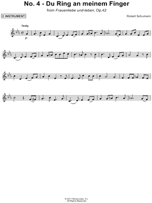 Du Ring An Meinem Finger - C Instrument