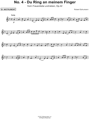 Du Ring An Meinem Finger - Bb Instrument