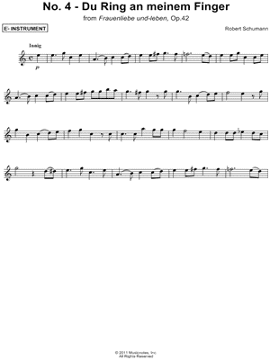 Du Ring An Meinem Finger - Eb Instrument