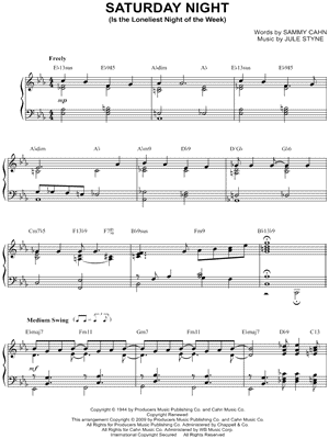 Saturday Night (Is The Loneliest Night Of The Week)