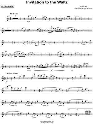 Invitation To the Waltz - Clarinet part