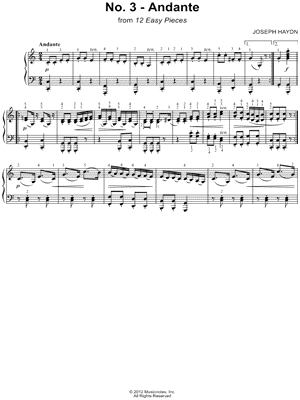 12 Easy Pieces, No. 3: Andante