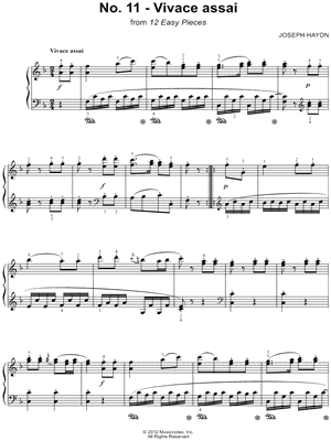 12 Easy Pieces, No. 11: Vivace Assai