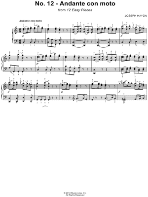 12 Easy Pieces, No. 12: Andante Con Moto