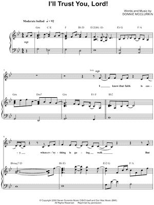 I'll Trust You, Lord!