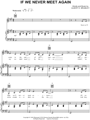 If We Never Meet Again