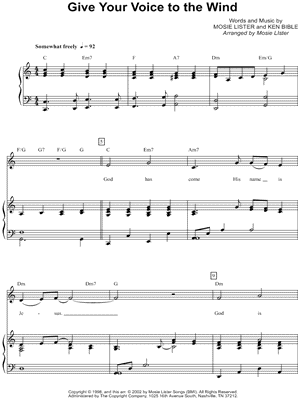 Give Your Voice To the Wind