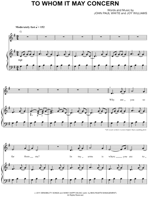 To Whom It May Concern