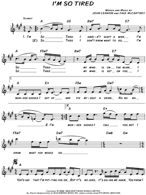 I'm So Tired