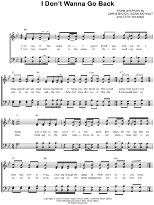 I Don't Wanna Go Back