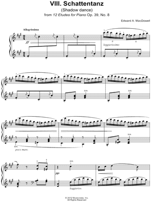 Twelve Etudes for Piano, Op. 39: No. VIII: Schattentanz
