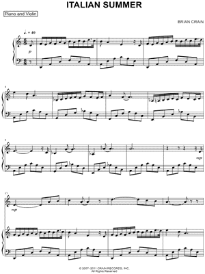 Italian Summer - Piano & Violin