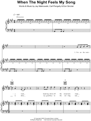 When the Night Feels My Song