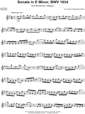 Sonata in E Minor, BWV 1034: II. Allegro