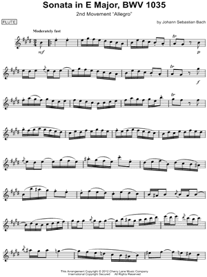 Sonata In E Major, BWV 1035, II: Allegro