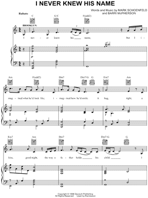 I Never Knew His Name