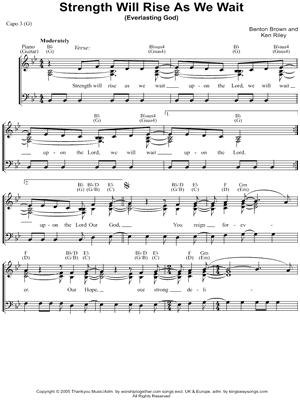 Strength Will Rise As We Wait