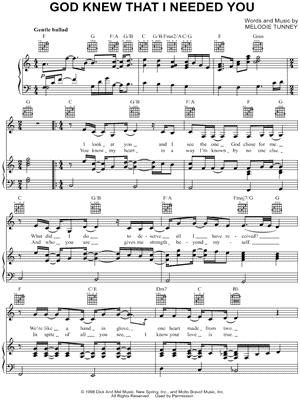 God Knew That I Needed You