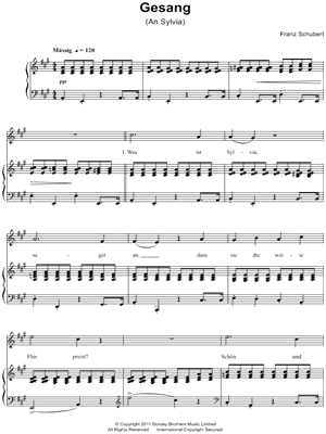 Gesang (An Sylvia)