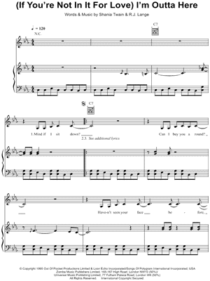 (If You're Not In It for Love) I'm Outta Here