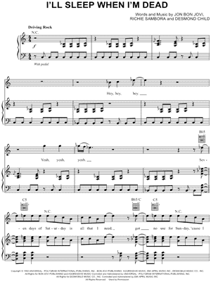 I'll Sleep When I'm Dead