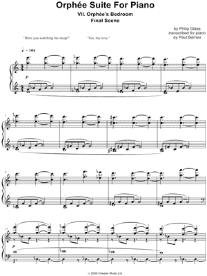 Orphée Suite for Piano: VII. Orphee's Bedroom